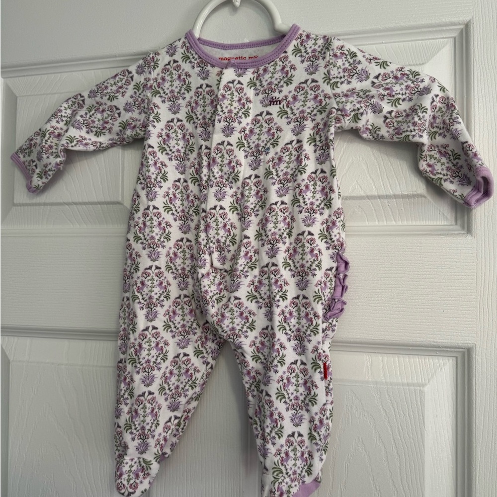 Magnetic Me Lavender Floral Kids Footie